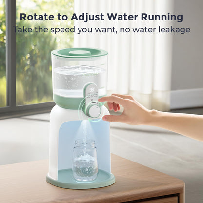Momcozy Dual Lights Water Warmer packaging box showing authentic imported product details