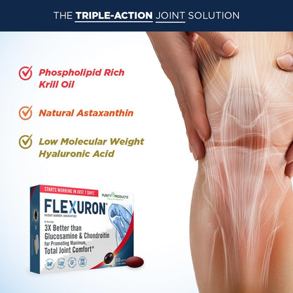 Supplement facts and ingredient list on Purity Products Flexuron Joint Formula