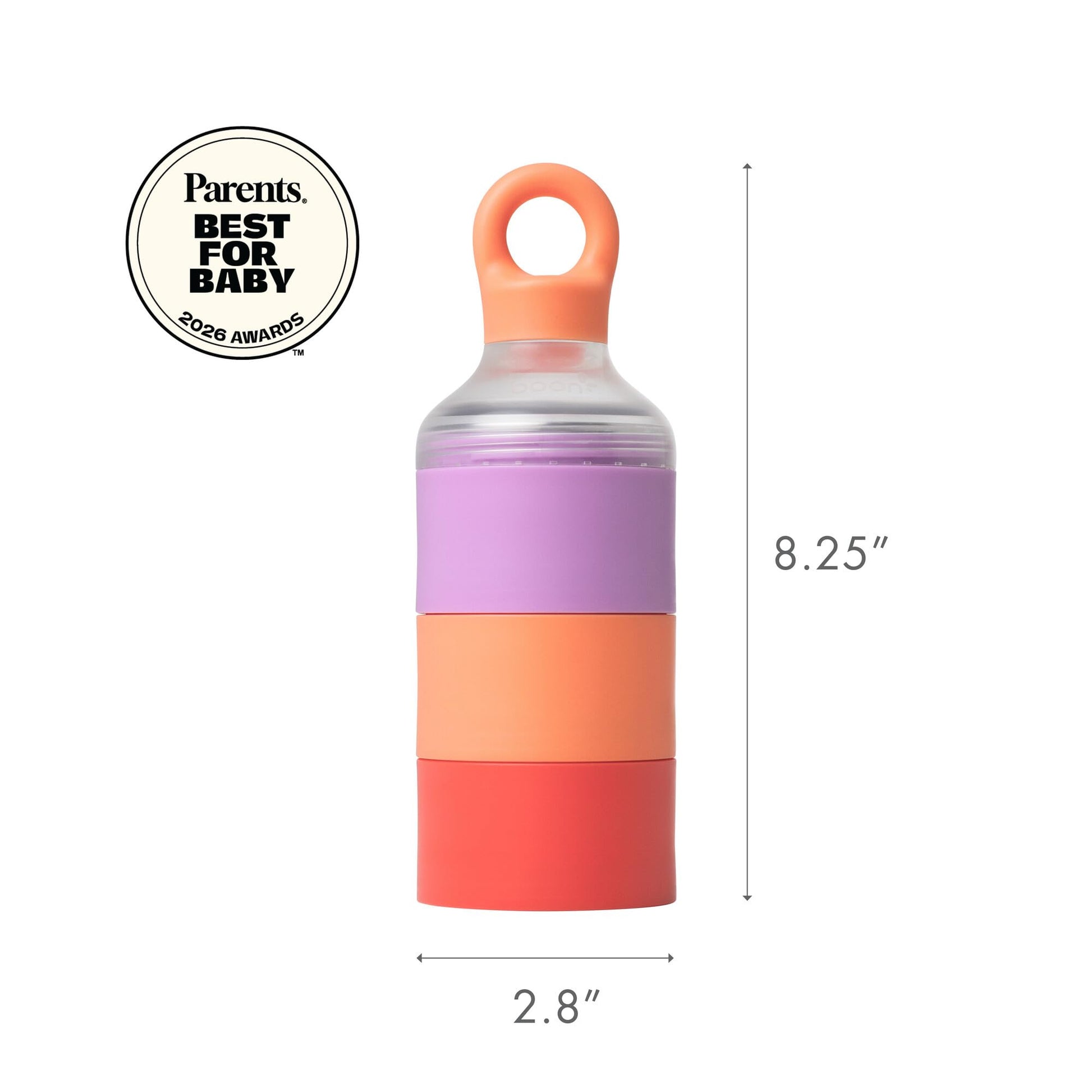 Boon Triful insulated formula containers stacked together for travel convenience