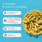 Back label view of NaturaLife Labs B Complex showing active forms of ingredients like Methylcobalamin