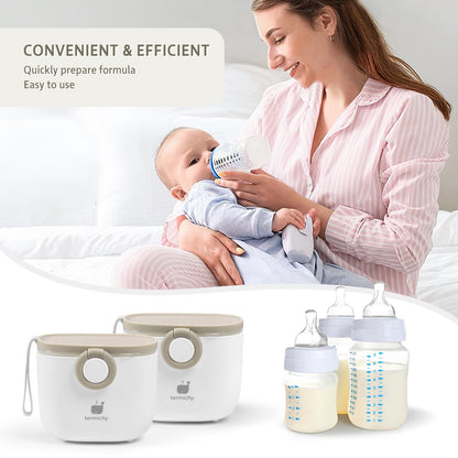 Termichy infant formula dispenser showing airtight silicone sealing ring inner lid