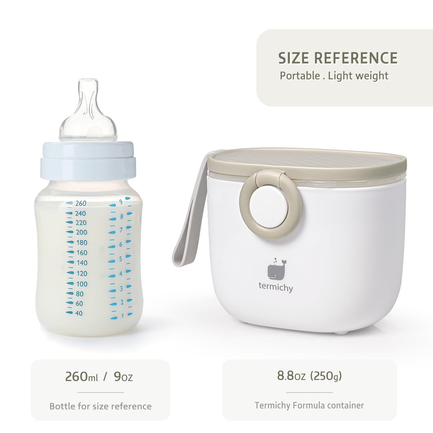 Termichy multi-use baby container filled with toddler snacks and cookies