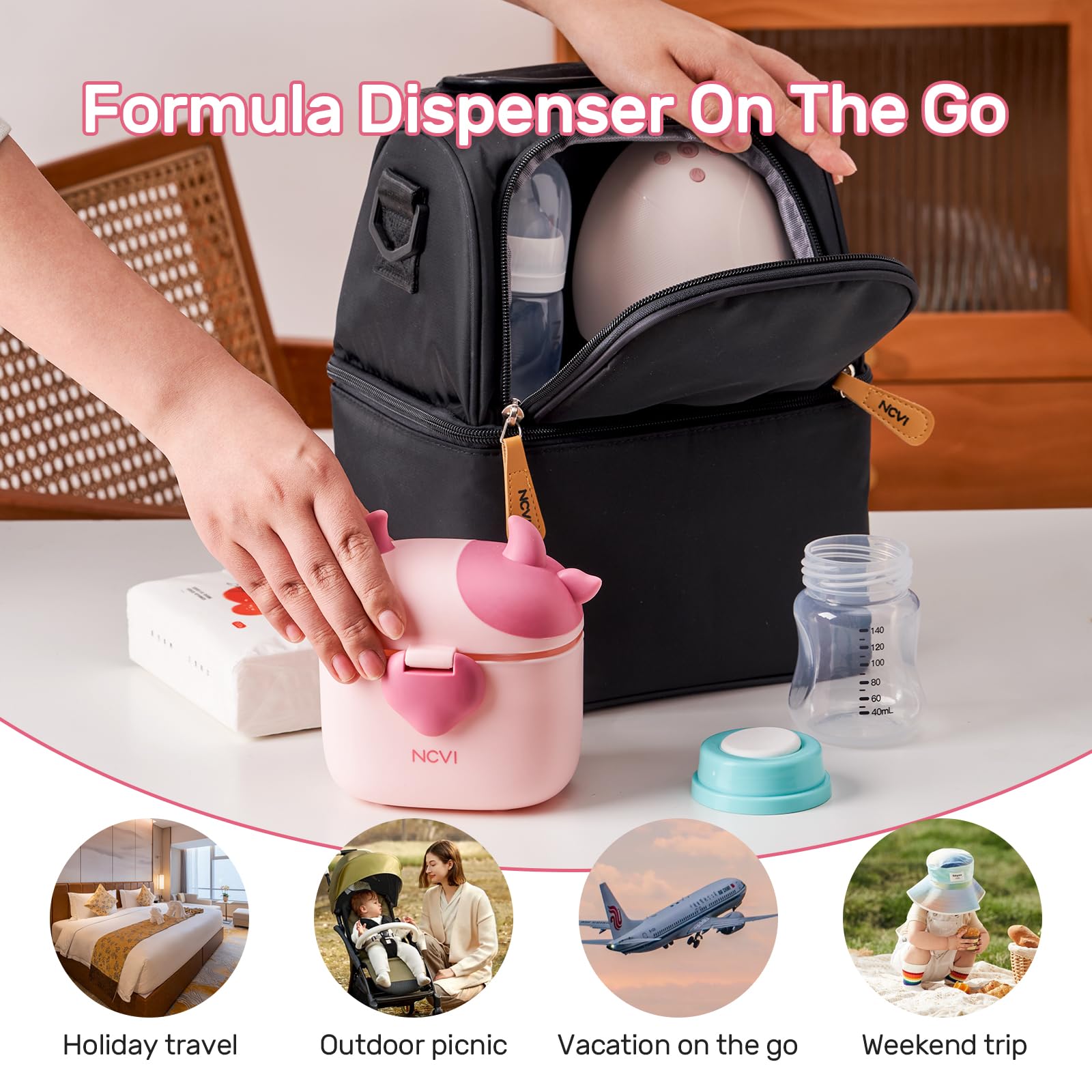 NCVI infant formula container close up of silicone sealing ring