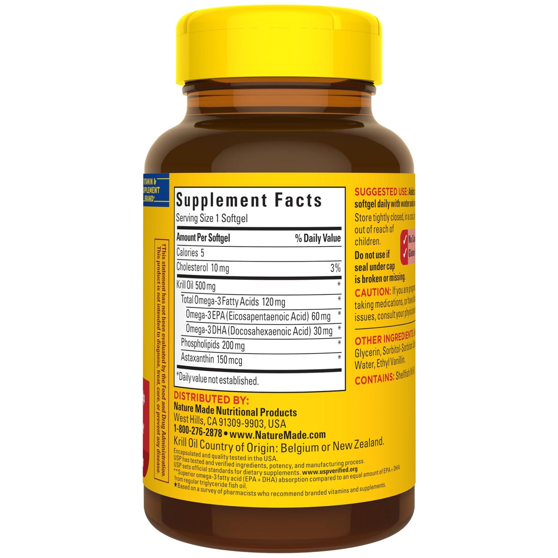 Nature Made premium Omega 3 cardiovascular health supplement imported from USA on Rudra Retails