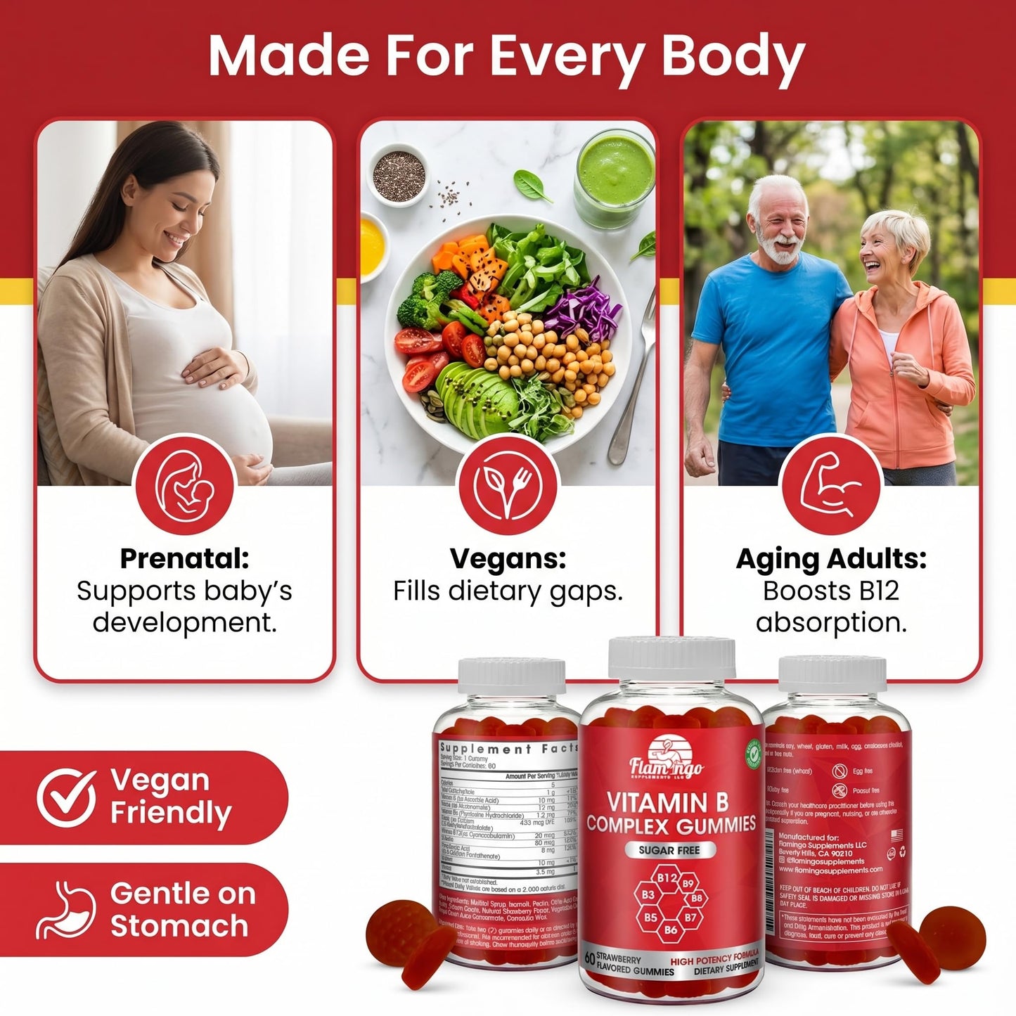 Back label illustration explaining directions for use and clean lifestyle ingredient profile.