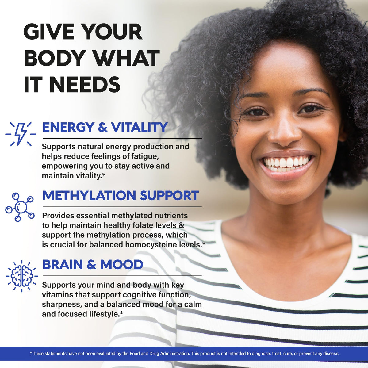 Nutraharmony bioavailable active B complex vegan capsules supplement for daily energy and focus.