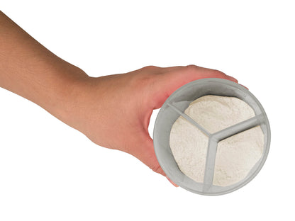 Top angle view of the rotating lid on the Dr. Brown's infant formula caddy