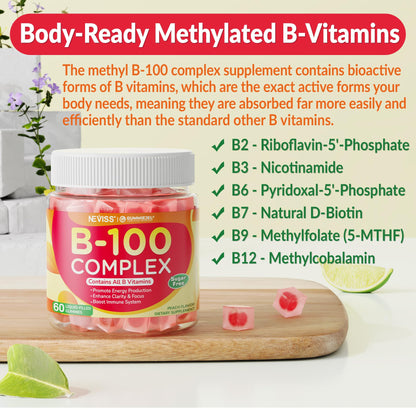 Top view of nutritional supplement bottle opening showing individual orange peach colored health gummies clearly