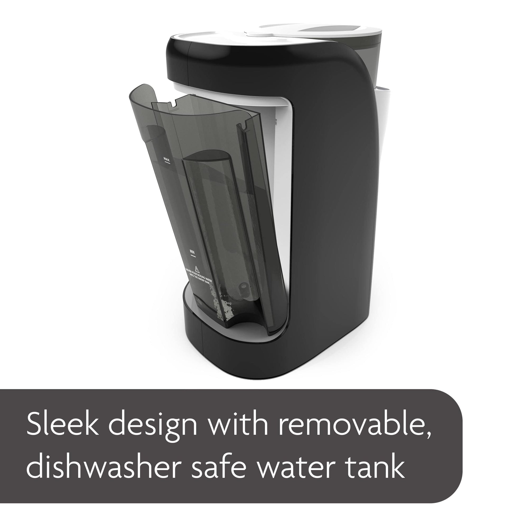 Baby Brezza baby bottle maker water reservoir tank attachment on the side