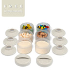 Termichy portable infant formula dispenser separated into individual stackable compartments