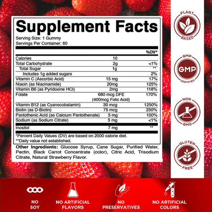 Vitamatic B complex with Vitamin C dietary supplement packaging highlighting the sixty servings count.