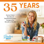 Doctor's Best B complex veggie capsules nutritional information panel and manufacturing details.