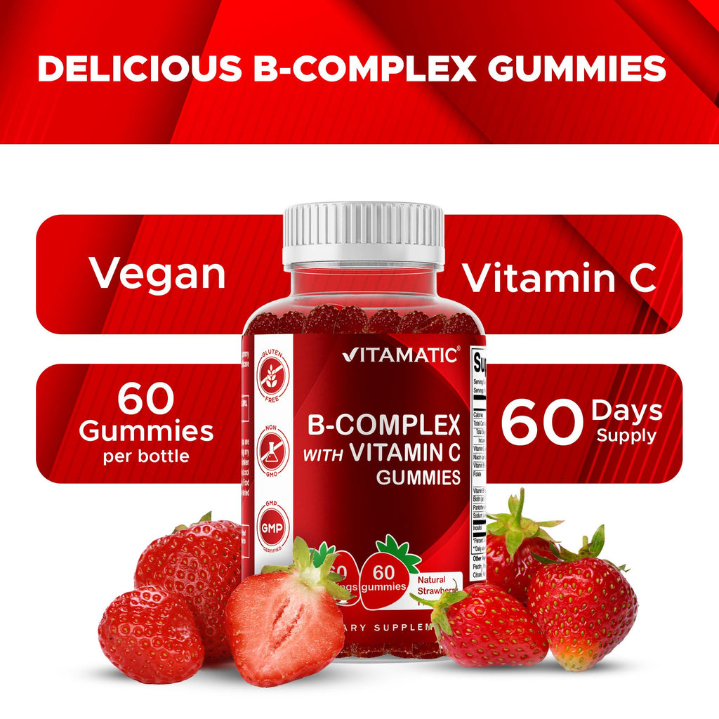 Gluten free and non GMO certified strawberry flavored chewable vitamins for energy metabolism support.