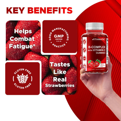 Close up of Vitamatic premium dietary supplement bottle with authentic USA import verification details.