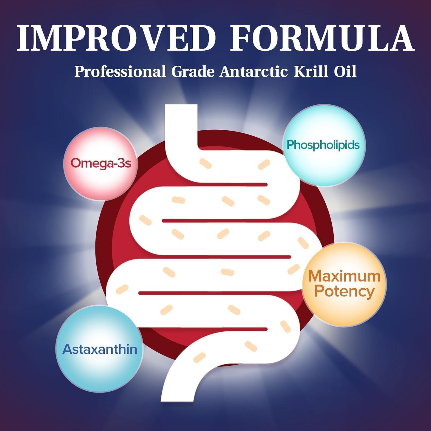 NatureMyst SuperiorRed Krill Oil nutritional profile showing omega 3 and astaxanthin