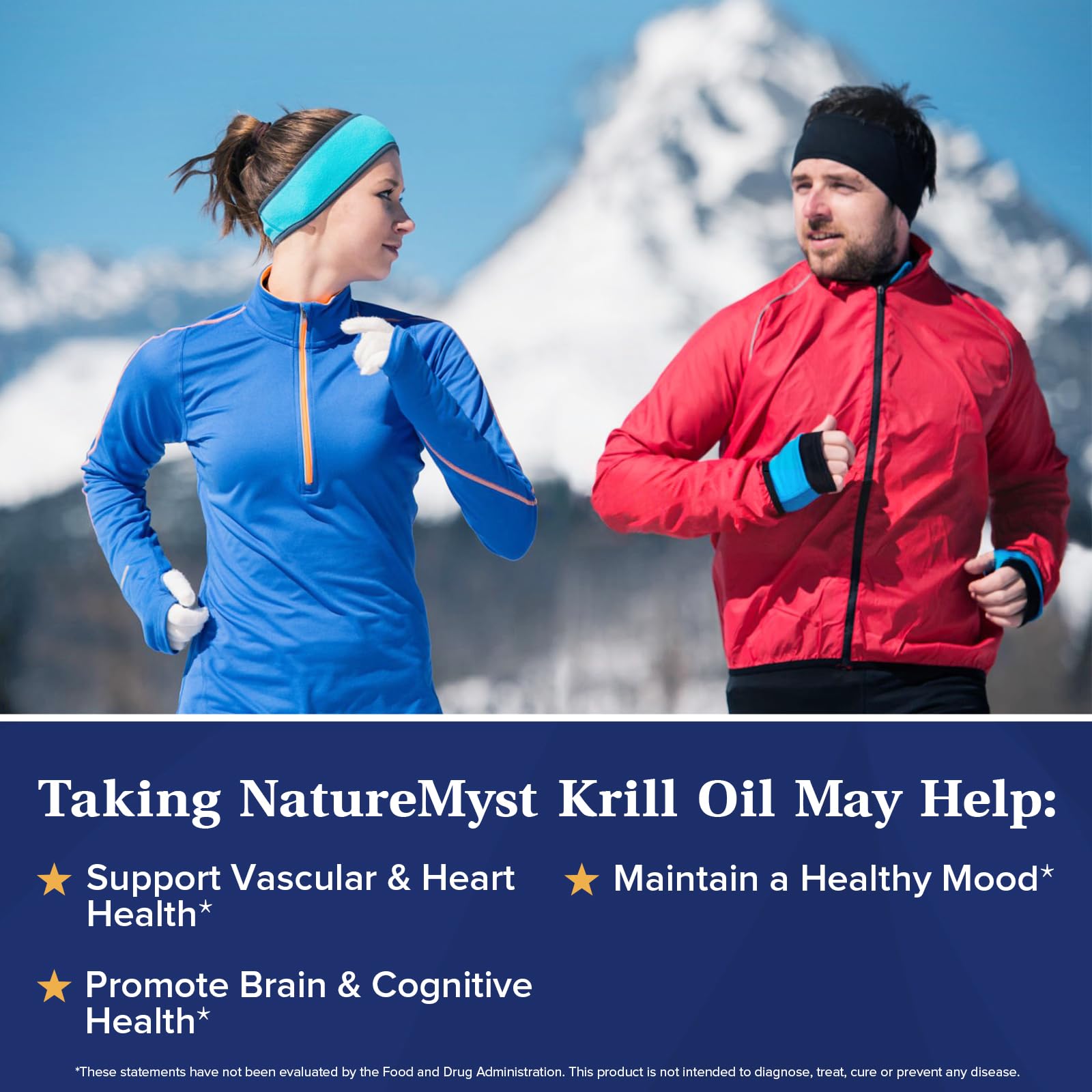 NatureMyst imported USA premium krill oil softgels close up view