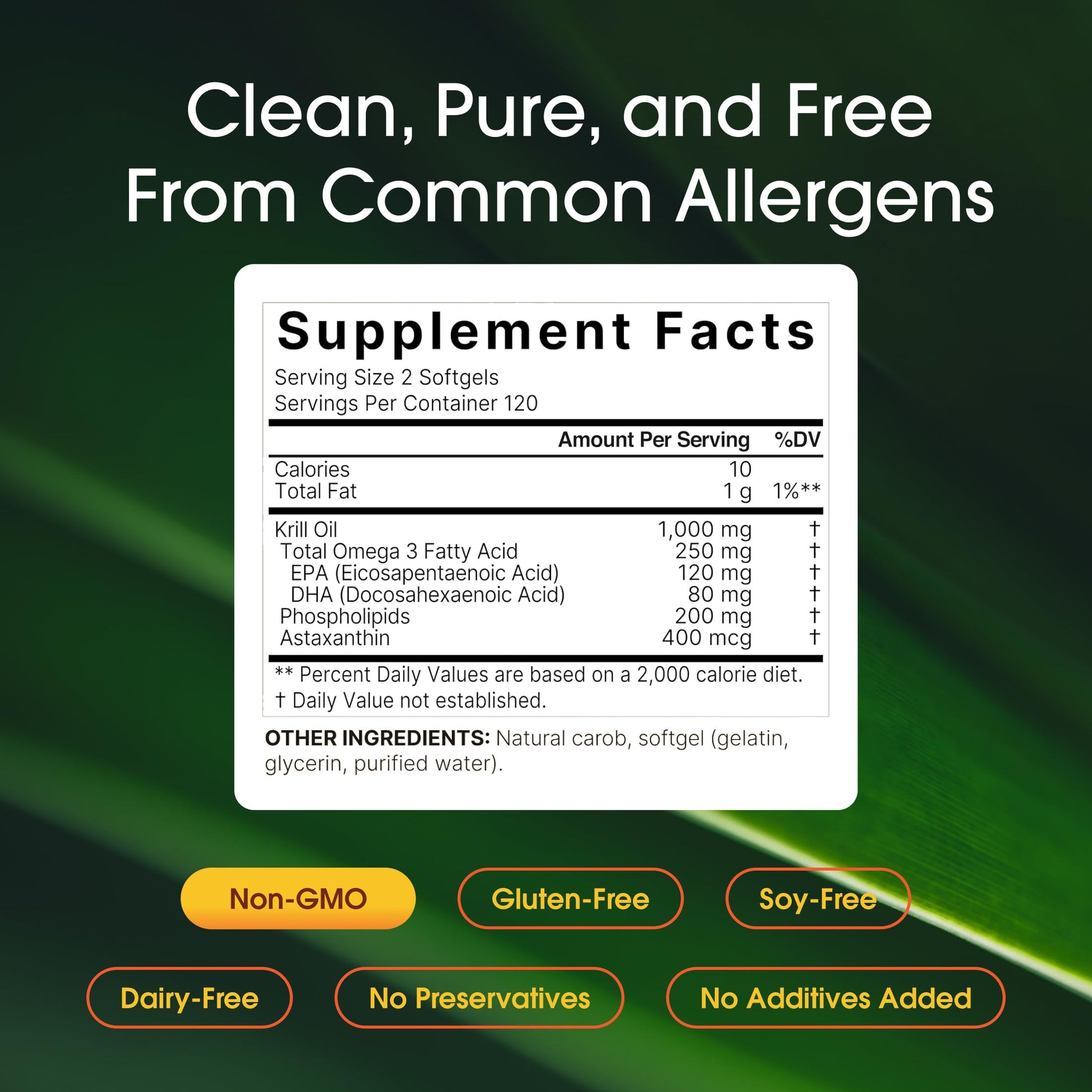 Antarctic krill oil capsules for heart support and joint health wellness routine