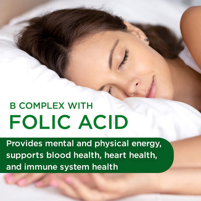Doctor formulated vegan vitamin B complex capsules for stress and fatigue relief