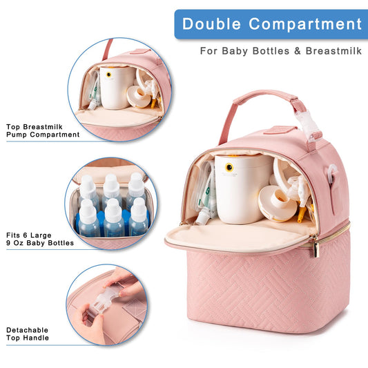 Docami cooler bag showing insulated double-deck interior