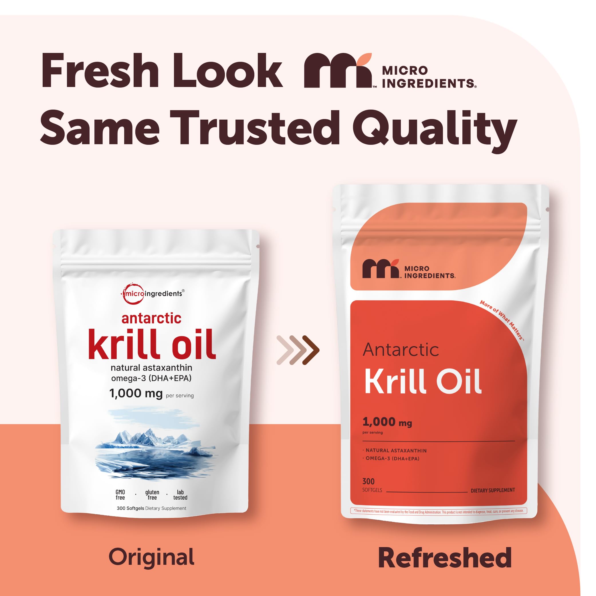 Micro Ingredients 300 softgels krill oil supplement packaging detail