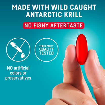 Authentic Kori Krill 1200 Milligrams softgels container highlighting superior phospholipid absorption