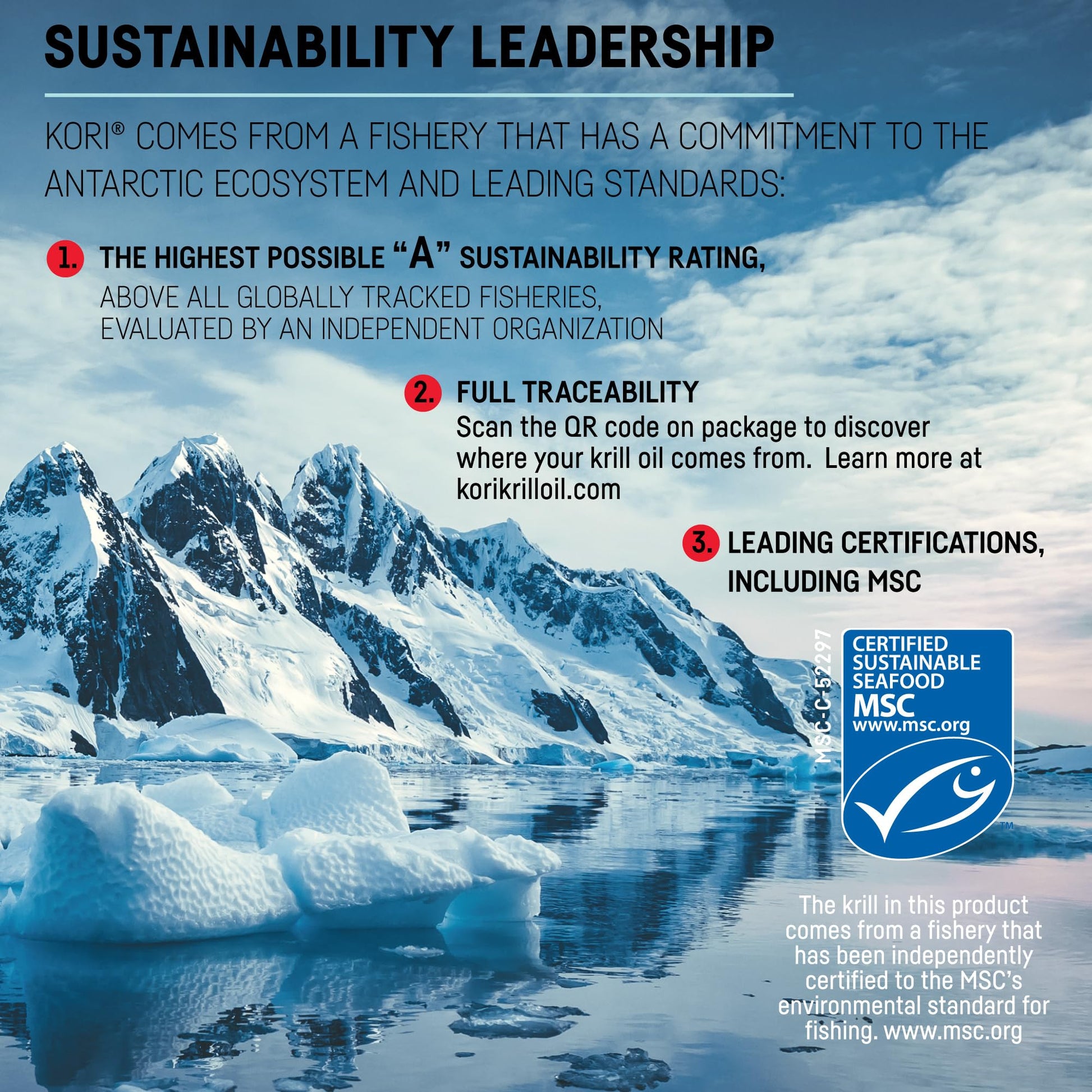 Sustainably sourced pure Antarctic krill oil premium packaging for daily immune and skin support