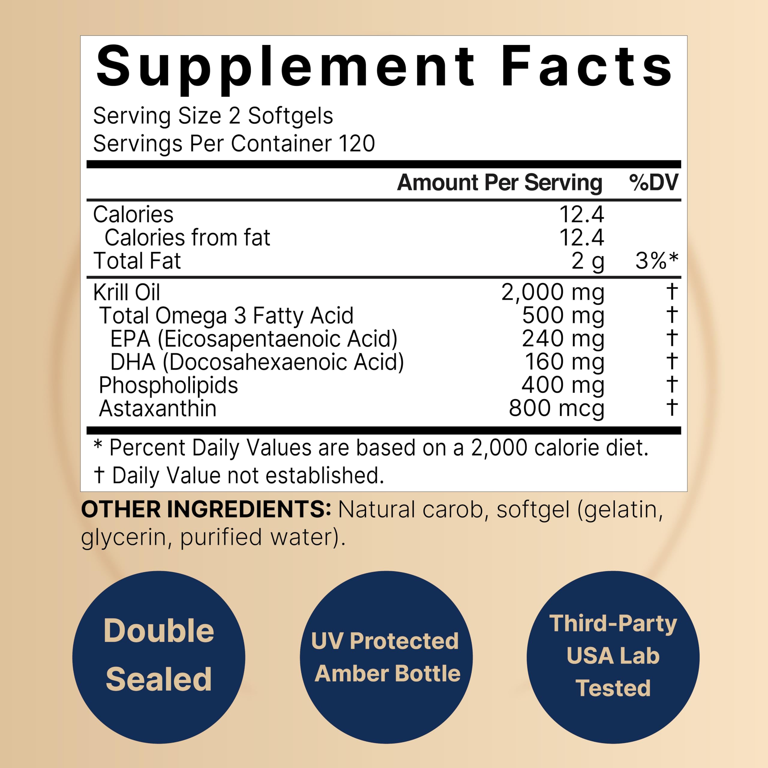 NatureBell omega 3 krill oil dietary supplement bottle showcasing triple strength formula benefits