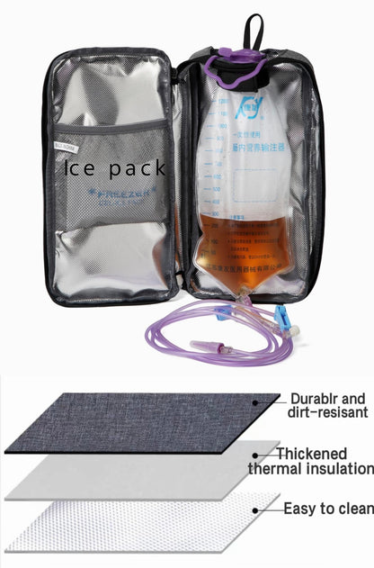 Meesyn feeding bag cover showing triple-layer insulation interior