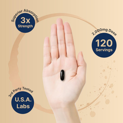 NatureBell premium krill oil bottle highlighting the natural astaxanthin and phospholipid content