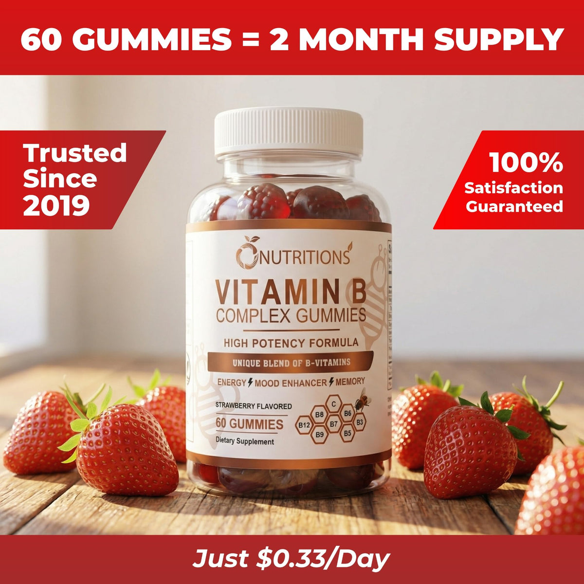 O NUTRITIONS everyday metabolism and stress support chewable vitamins packaging view