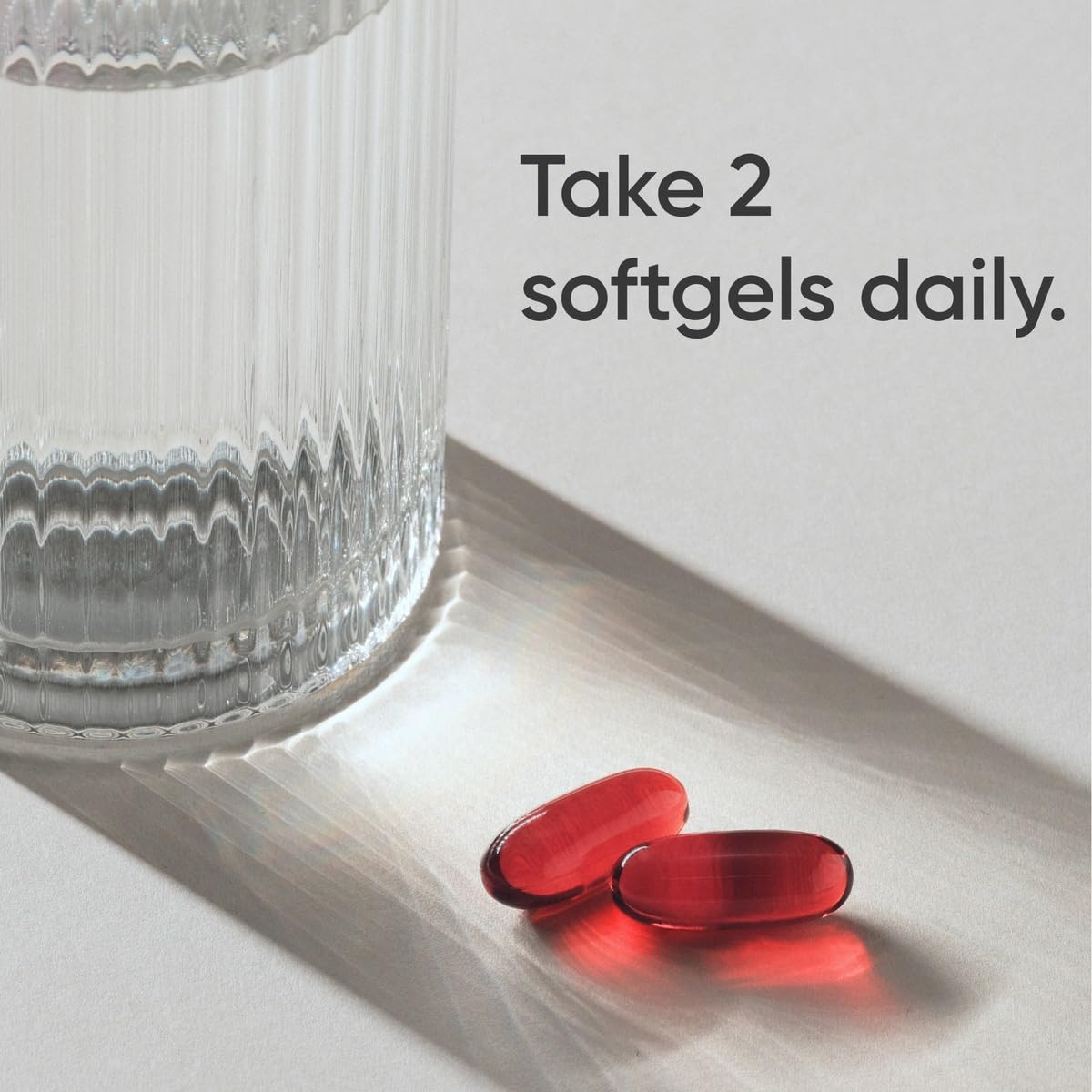 Sustainably sourced Alaskan fish oil and Antarctic krill oil complex softgels label detail for maximum absorption.