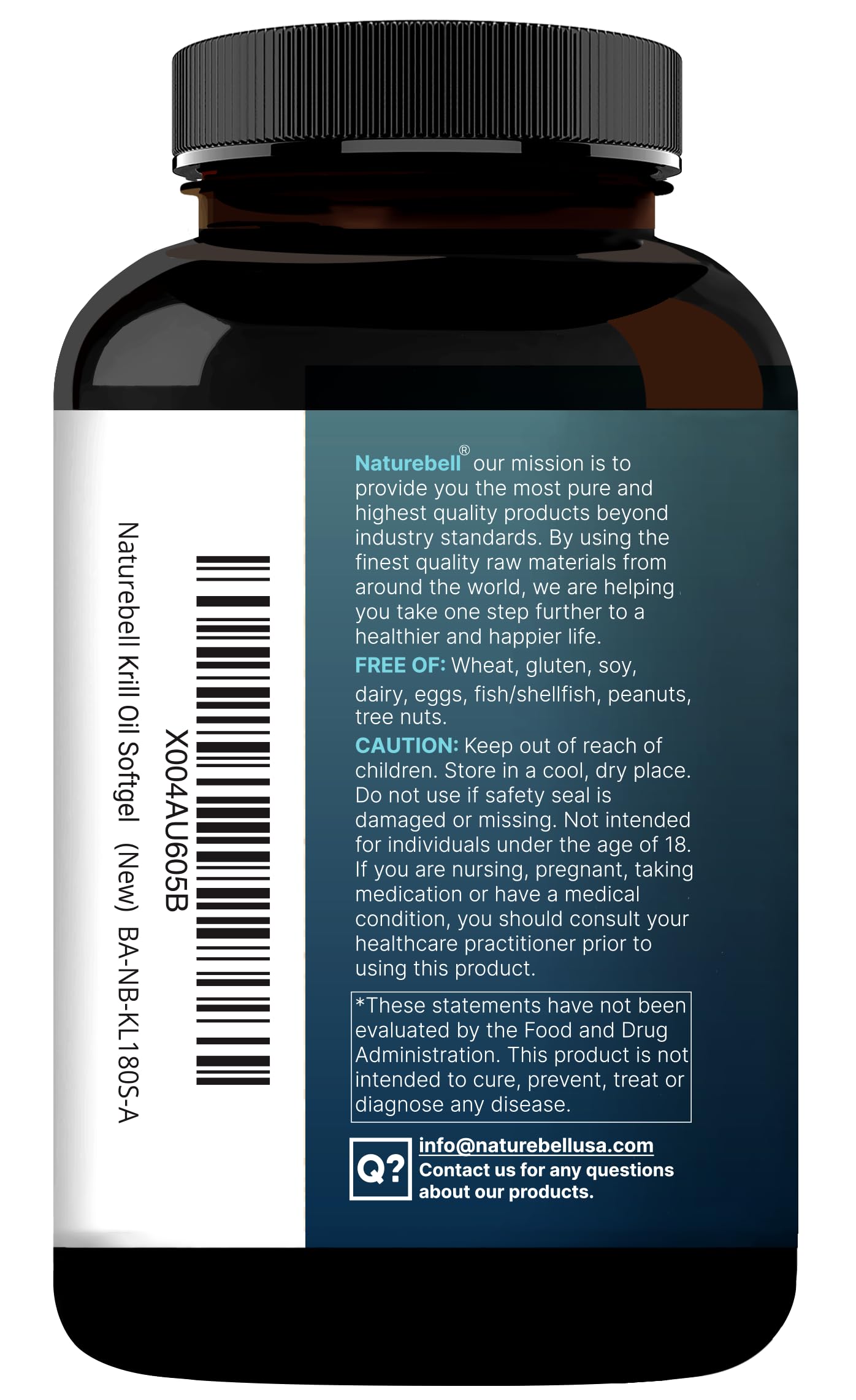 NatureBell krill oil 240 softgels product packaging indicating advanced joint and heart support