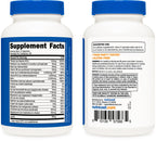 Back label view of Nutricost Methylated B Complex detailing nutritional facts and recommended serving size