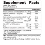 Side perspective of Nordic Naturals B complex dietary supplement displaying clean vegan formulation details.