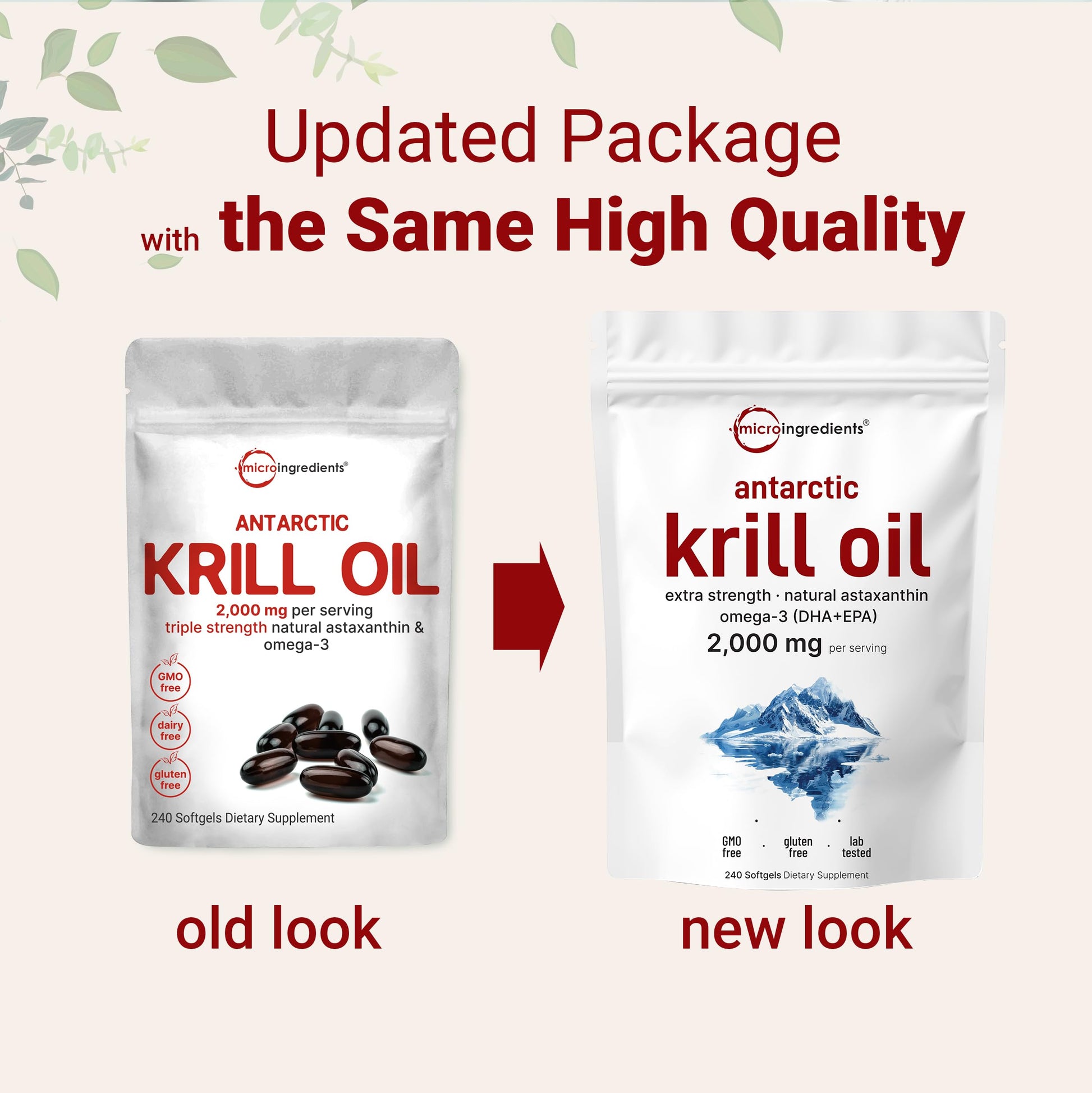 Antarctic Krill Oil two hundred and forty softgels dietary supplement overview