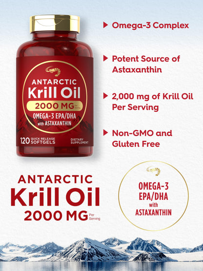 Close up view of the quick release krill oil softgels containing astaxanthin