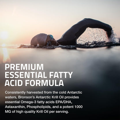 Imported USA Bronson Antarctic krill oil softgels for cardiovascular support