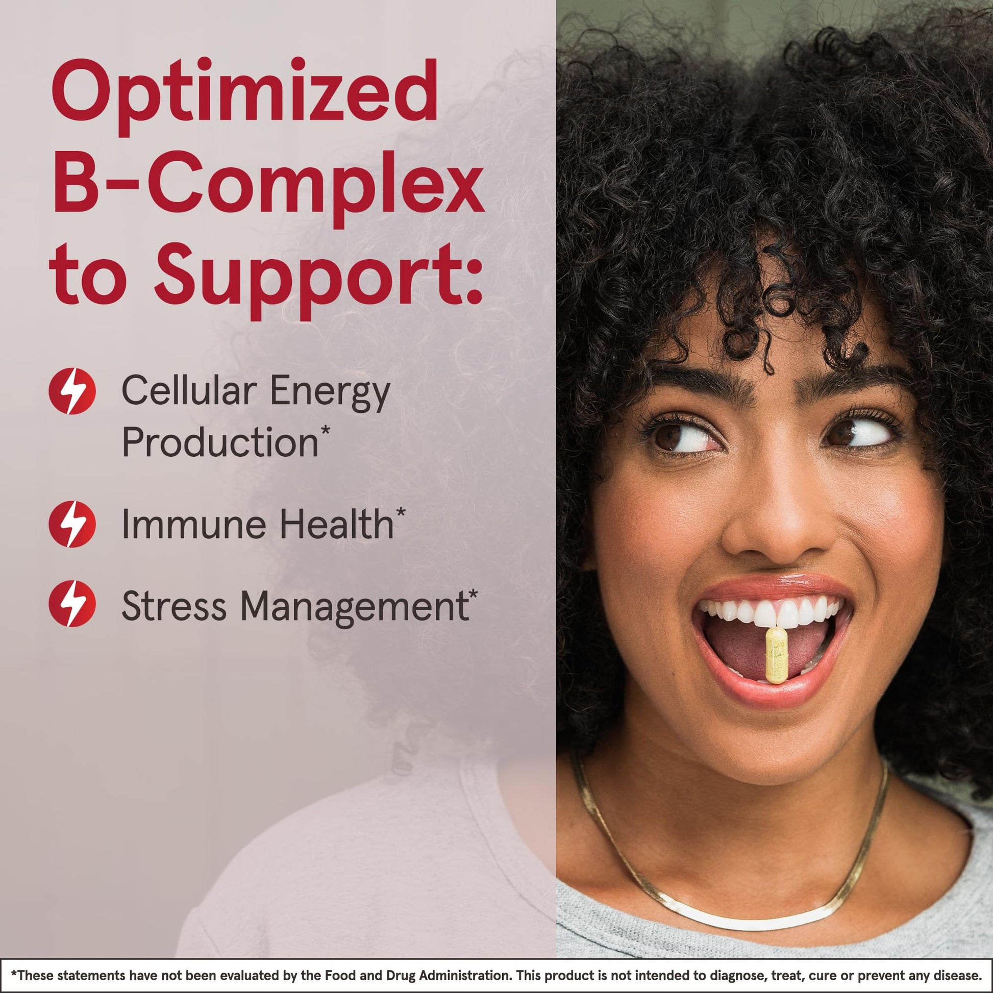Side view of Jarrow Formulas B-Right Vitamin B Complex packaging with supplement facts panel