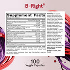 Close-up of Jarrow Formulas B-Right dietary supplement for metabolism and stress management