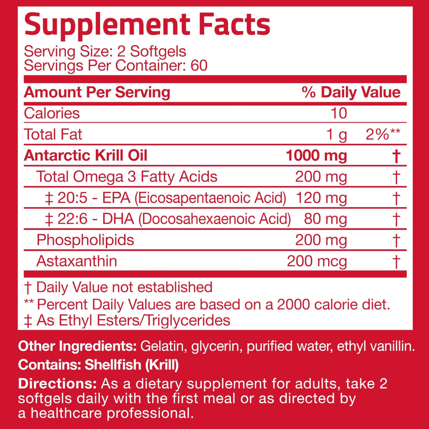 Premium quality Bronson Antarctic krill oil 120 count bottle overview