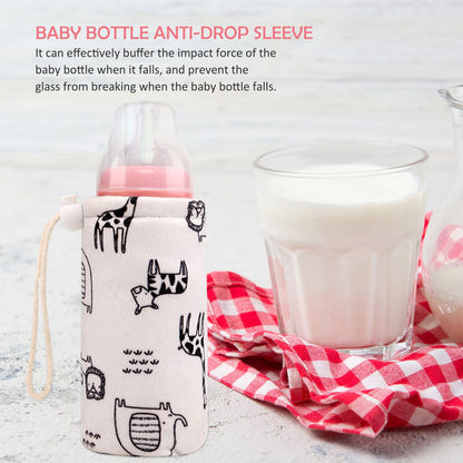 Soft plush lamb cashmere bottle cover with hanging string