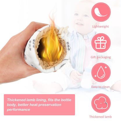 Adium white nursing bottle sleeve showing fit on glass bottle