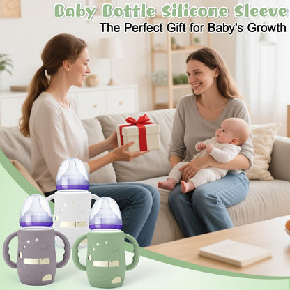 Three pack set of silicone protective covers for baby feeding