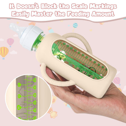 Three pack of silicone protective covers for 4 ounce glass bottles
