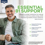 Freeda Vitamin B1 nutritional supplement cap and bottle design
