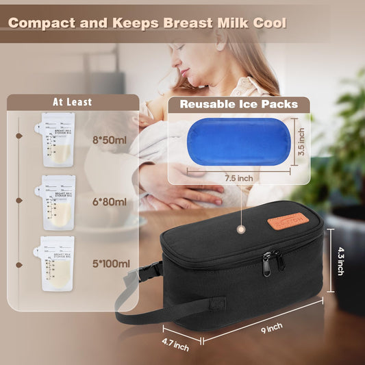Side profile of ZDJYCH portable insulated milk bag