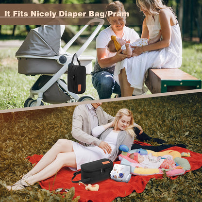 ZDJYCH breast milk bag attached to a stroller handle