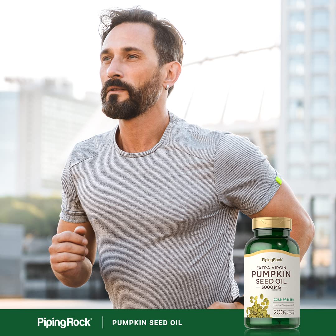 Piping Rock pumpkin seed oil packaging side view