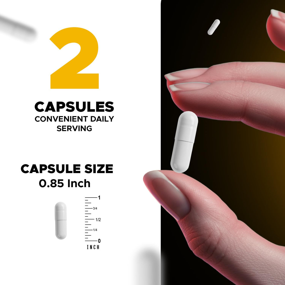 Vitabod supplement bottle showing serving size and potency