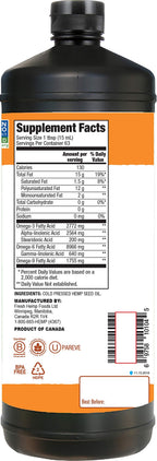 Manitoba Harvest hemp seed oil bottle size reference